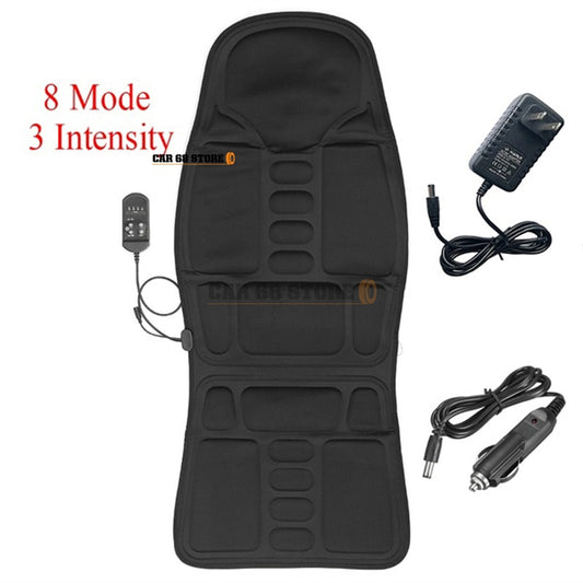 1 Set Car Home Whole Body Cervical Massager Massage Seat Cover Built-in 5 Vibrating Motors For Car Home Or Office Use Durable