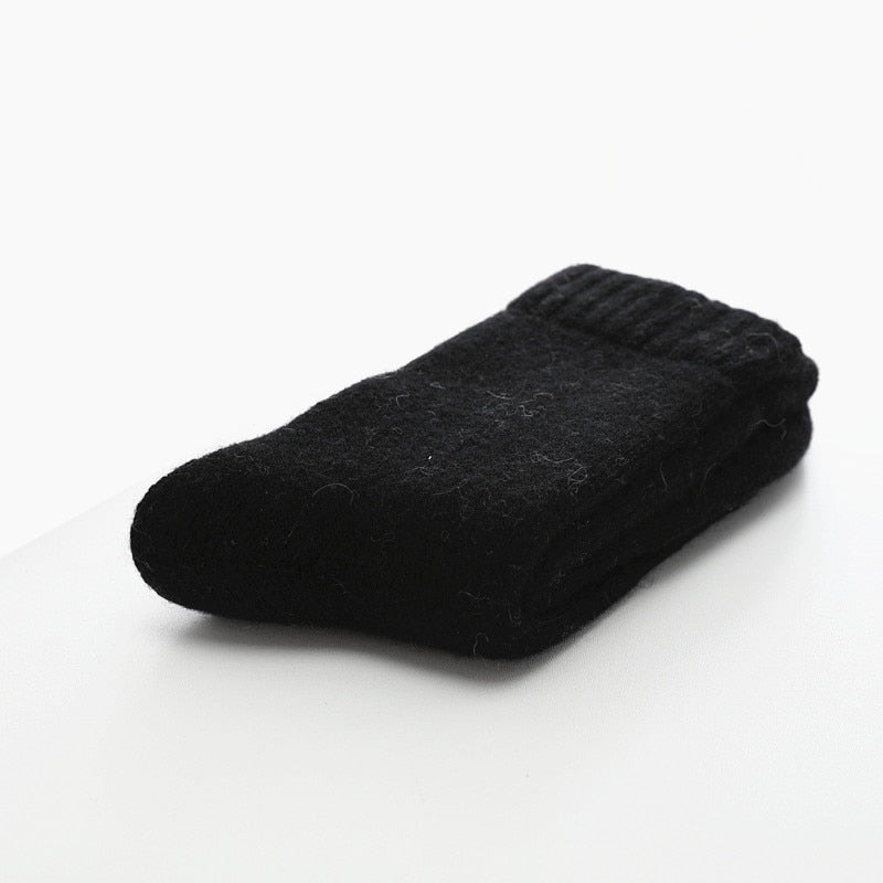 Socks Men Super Thicker Solid Sock Merino Wool Rabbit Socks Against Cold Snow Russia Winter Warm Funny Happy Male Sock