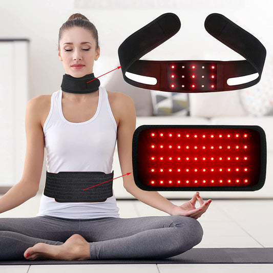 Red Light Therapy Infrared Therapy  Belt Chin Strap Wearable Laser Lipo  Pain Relief For  Neck Waist, Knees, Arms, Wrists