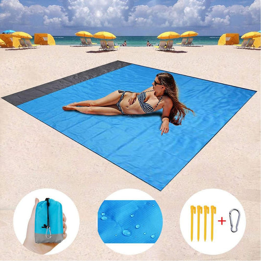 New 200x210cm Waterproof Beach Blanket Folding Camping Mat Mattress Portable Lightweight Mat Outdoor Picnic Mat Sand Beach Mat