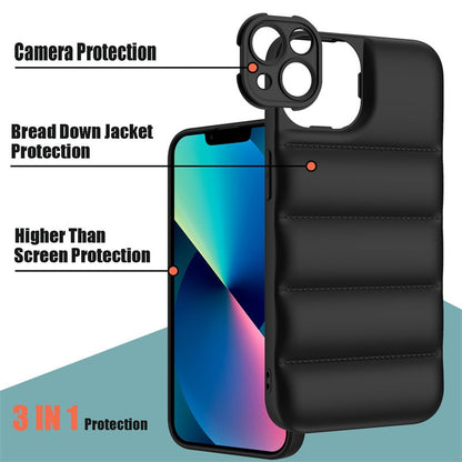 Luxury Soft Touch Down Jacket Puffer Case for IPhone 11 12 13 Pro Max Mini XS XR X 8 7 Plus SE 2020 The Puffer Case Soft Cover