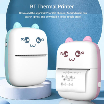 Mini Thermal Printer Portable Wireless Bluetooth-compatible 200dpi Label Printer Print Photo Memo Problem Printer