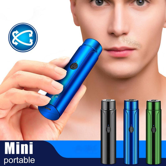 Mini Portable Electric Shaver Multifunctional Strong Powder USB Charging Shavers Waterproof Pocket Razors for Home