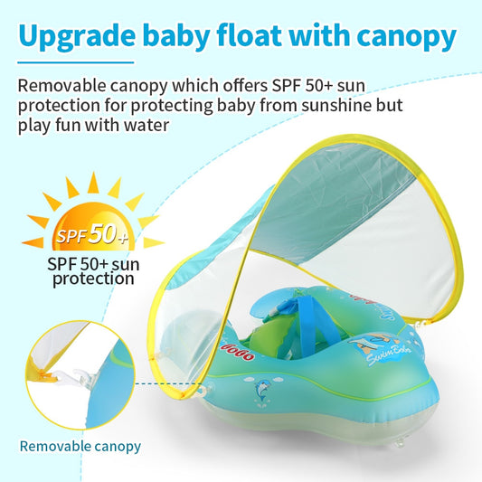 Baby Float Lying Swimming Rings Infant Waist Swim Ring Toddler Swim Trainer Non-inflatable Buoy Pool Accessories Toys