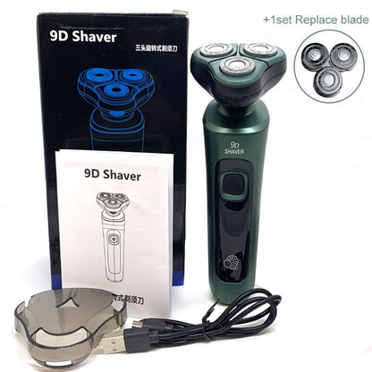 4 In 1 Smart Electric Shaver LCD Digital Display Three-head Floating Razor USB Rechargeable Washing Multi-function Beard Knife