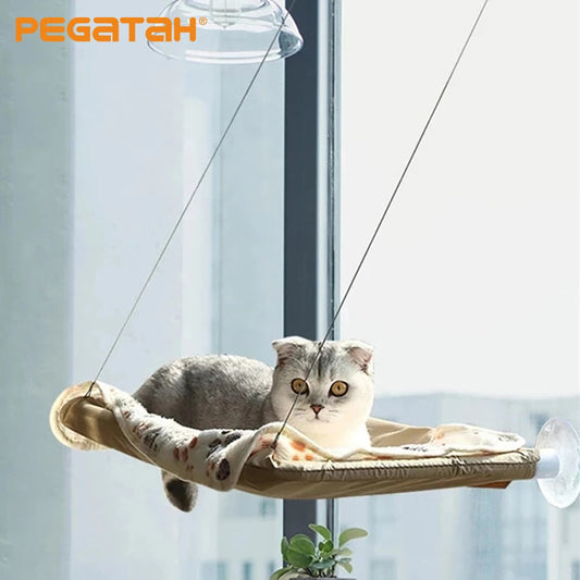 Cat Hammock Hanging Cat Bed Pet  Aerial Cats Bed House Kitten Climbing Frame Sunny Window Seat Nest Bearing 20kg Pet Accessories