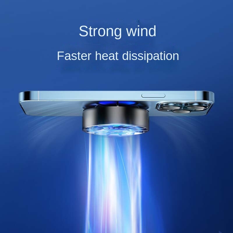 Magnetic Mobile Phone Air-cooled Radiator For Gaming PUBG Low Noise Fast Heat Dissipation Cooling Fan Cooler for xiaomi iphone