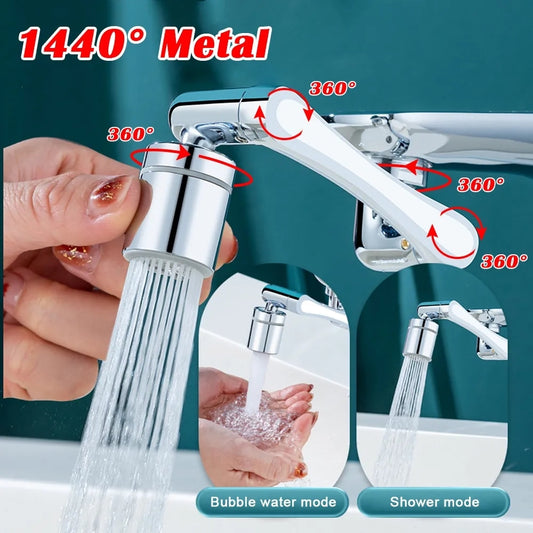 Universal Metal Copper Faucet Spray Head Tap Extension 1440° Rotation Kitchen Faucet Aerator Extender 1080° 360° Sink Sprayer 通用金屬旋轉銅水龍頭花灑頭