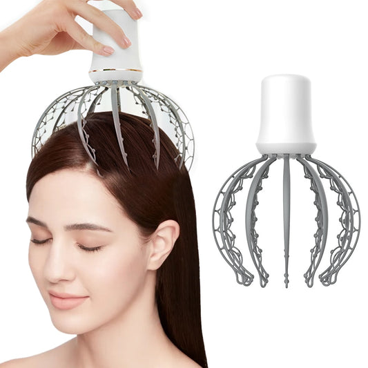 Electric Octopus Scalp Massager Head Massage Relaxation Device Relief Remove Muscle Tension Tiredness Head Massager Instrument 電動按摩頭部八爪魚