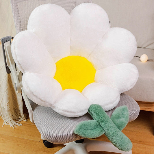 Flower Pillow Office Chair Lumbar Back Cushion 2022 Cute Plush Sofa Throw Pillows Soft Elastic Decor Cushions Butt Relaxing Pad