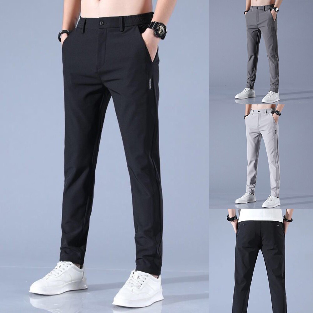 Man's Summer Casual Golf Trousers Quick Drying Long Trousers Pants With Pockets High Quality Men's Golf Trousers Male Pants 2022