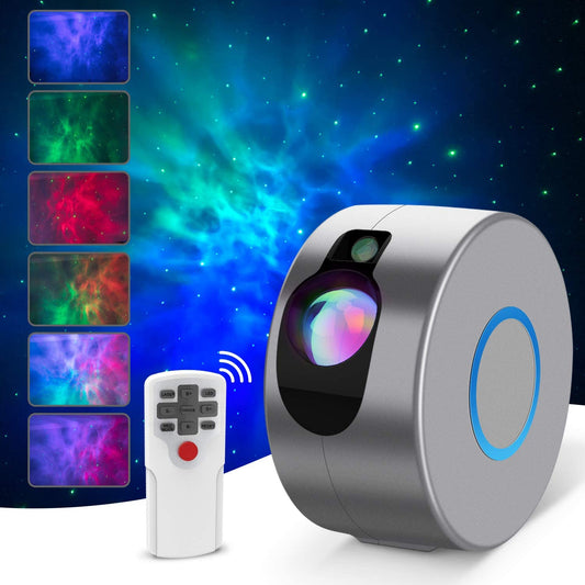 Colorful Starry Sky Galaxy Projector Light Rotating Water Waving Night Light Voice Control Romantic bedroom mini projector 七彩星空銀河旋轉聲控迷你投影儀